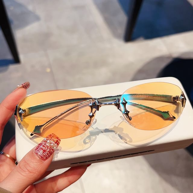 Oval Sunglasses Rimless
