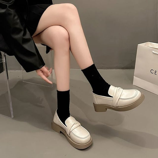 Loafers Leather Faux