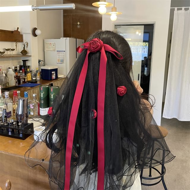 Hair Ribbon Mesh Tie