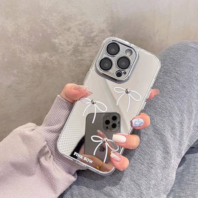 Mirrored Phone Case Bow