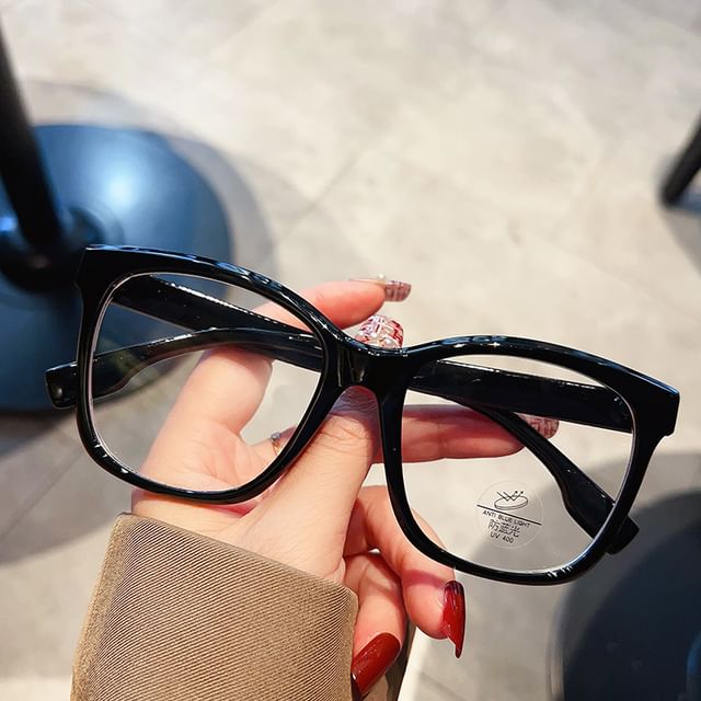 Glasses Light Square Blocking Frame Blue