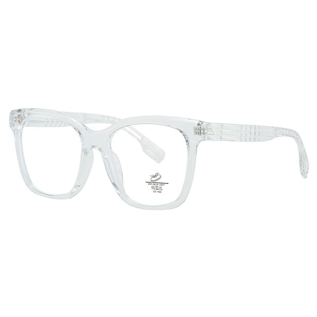 Glasses Light Square Blocking Frame Blue