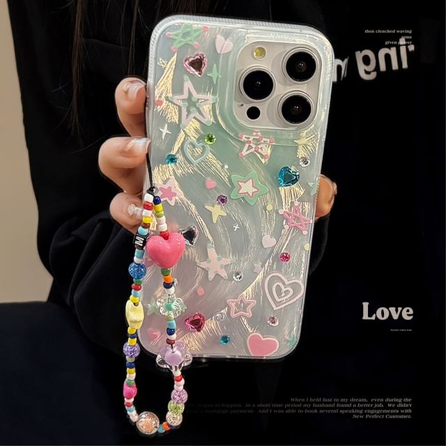 Phone Adhesive Case Strap Star / Rhinestone Set Decoration