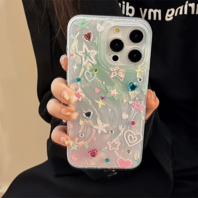 Phone Adhesive Case Strap Star / Rhinestone Set Decoration