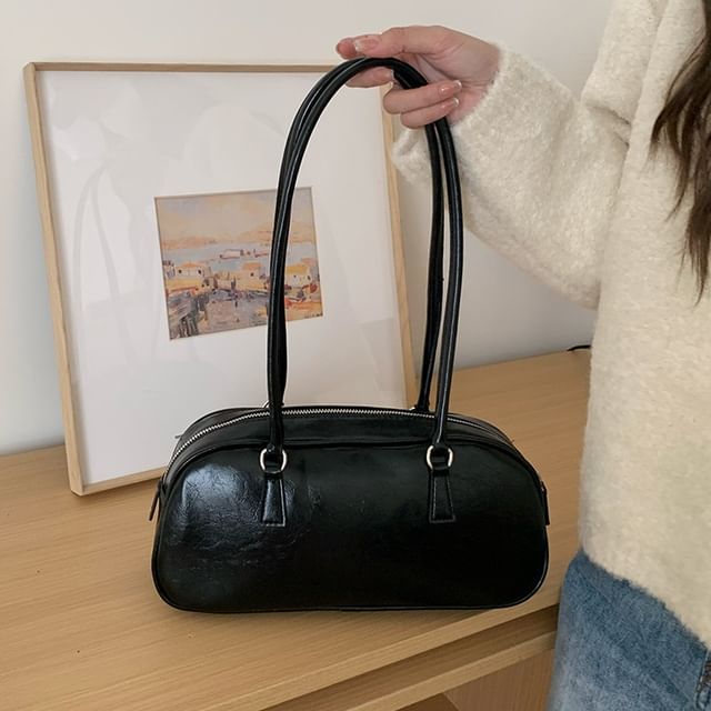 Leather Bag Shoulder Plain Faux