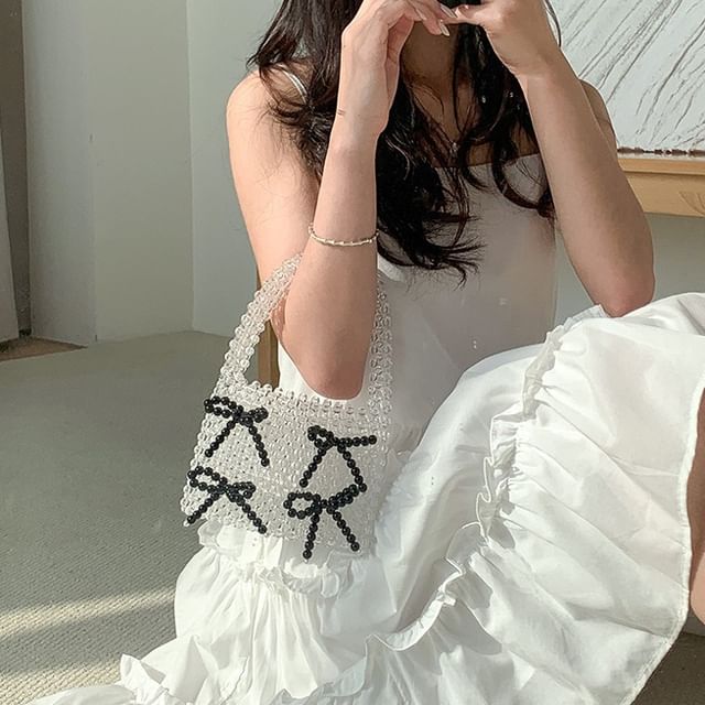 Handbag Accent Beaded Bow