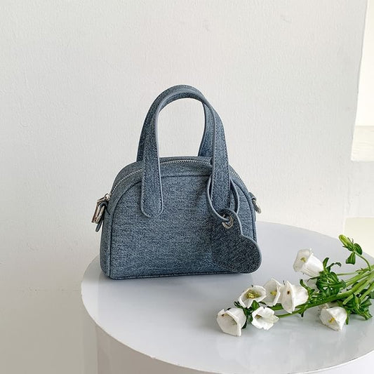 Set: Bowler + Charm Denim Bag