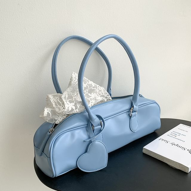 Leather Shoulder Plain Bag Faux