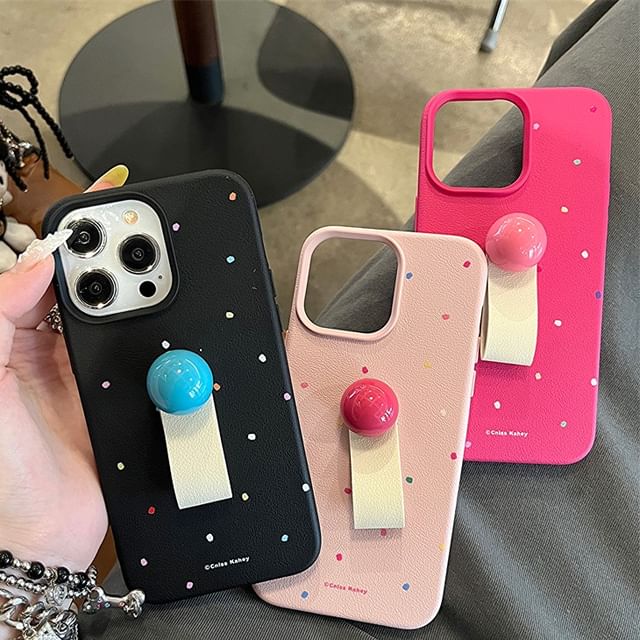 Strap Finger Dotted Case Phone