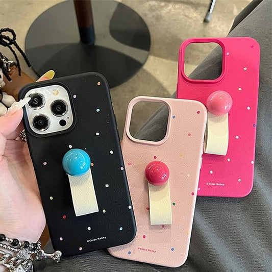 Strap Finger Dotted Case Phone