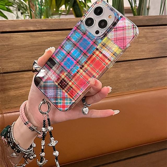 Holographic Phone Plaid Case