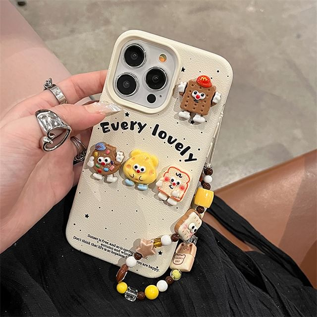 / Cartoon Food Case Strap Phone Set