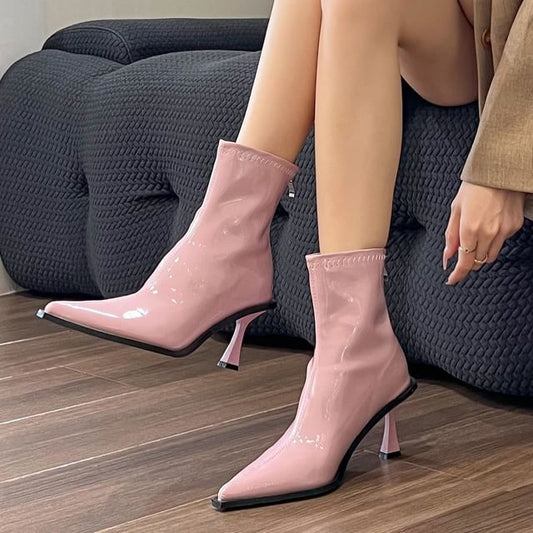 High Pointy Short Hell Boots