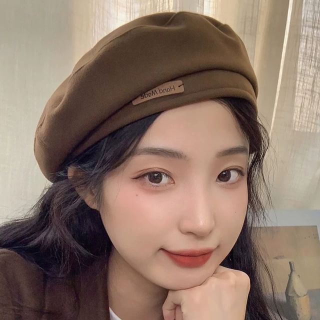 Wool Beret Blend Plain