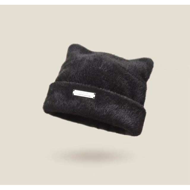 Ear Hat Plain Fluffy