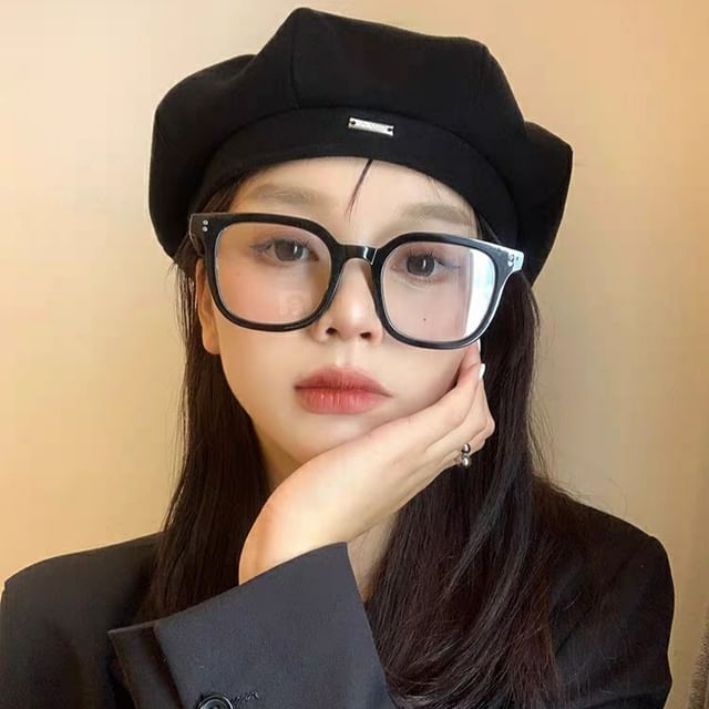 Wool Beret Blend Plain