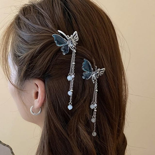 Beaded Set Butterfly Hair / Clip