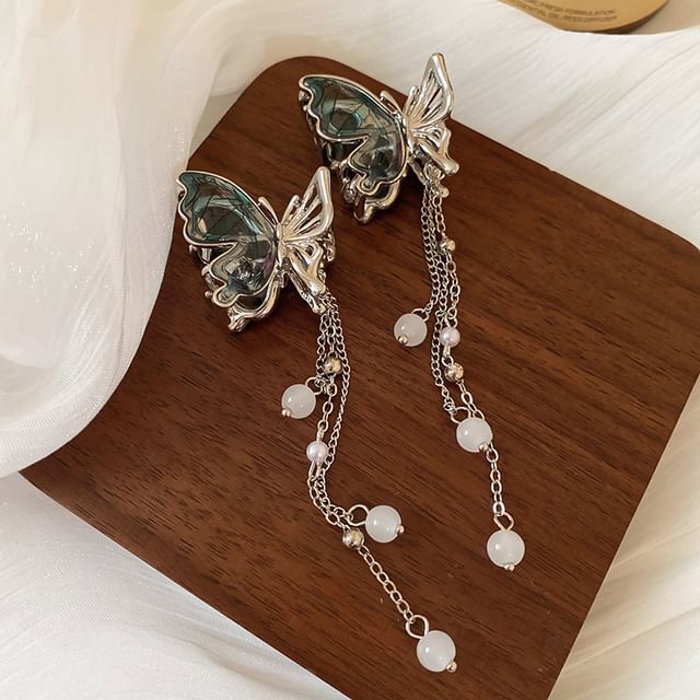 Beaded Set Butterfly Hair / Clip