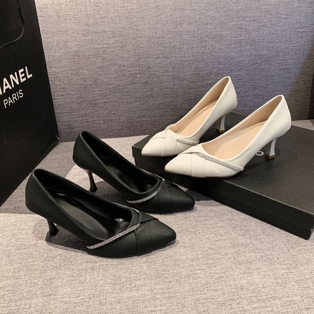High Pumps Rhinestone Heel
