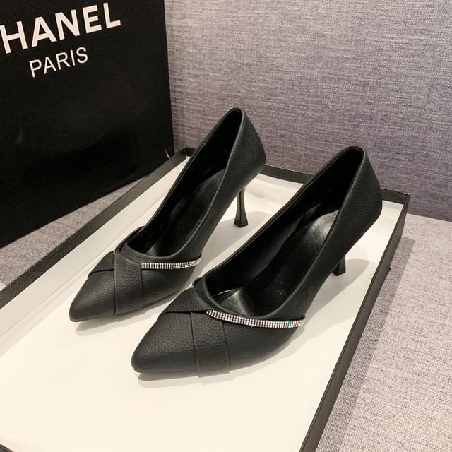 High Pumps Rhinestone Heel
