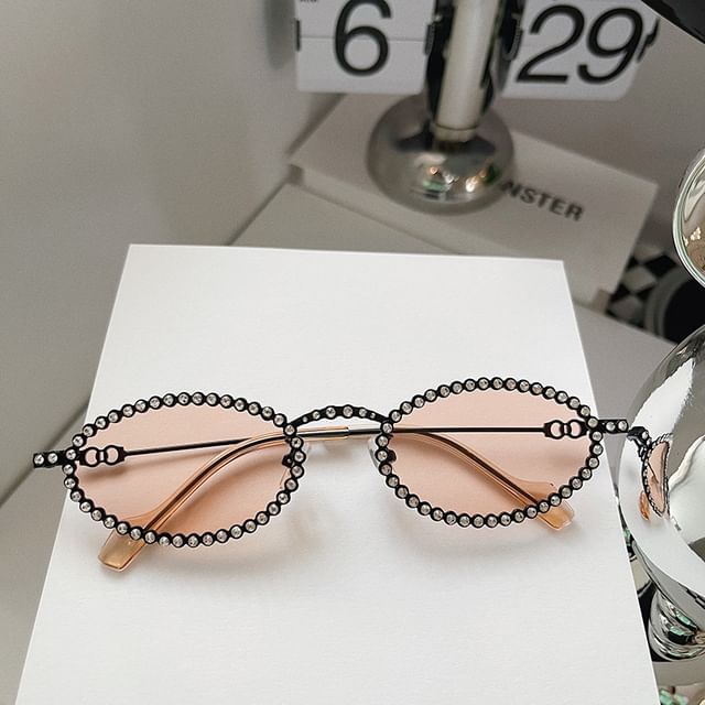 Rhinestone Cat Sunglasses Eye