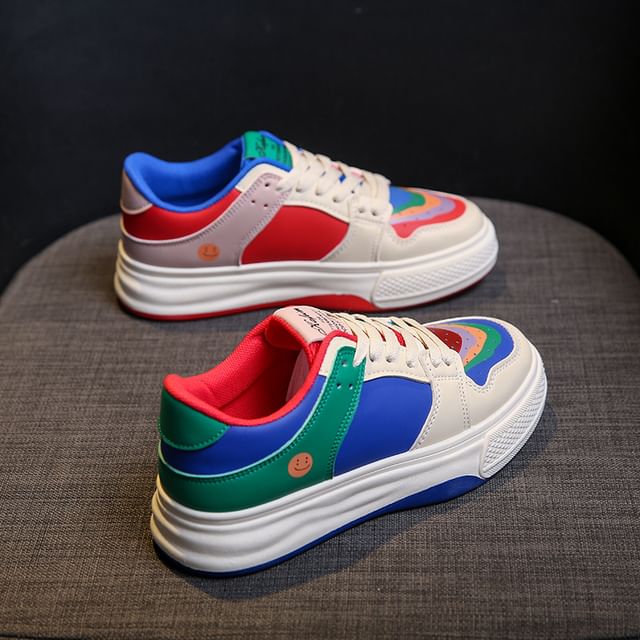 Platform Sneakers Color Block