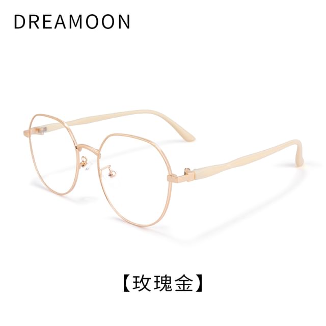 Blocking Frame Metal Eyeglasses Blue Light Round