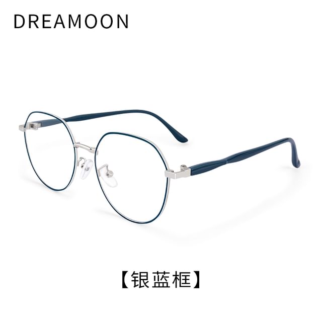 Blocking Frame Metal Eyeglasses Blue Light Round