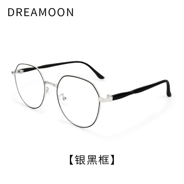 Blocking Frame Metal Eyeglasses Blue Light Round