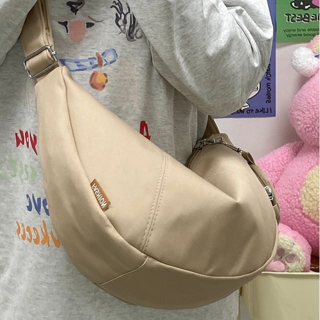 Zipper Purse With Crossbody Pouch Coin Plain