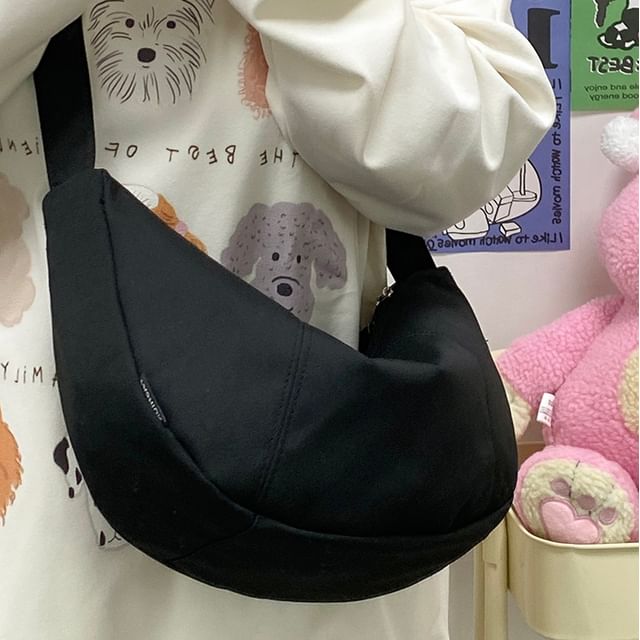 Zipper Purse With Crossbody Pouch Coin Plain
