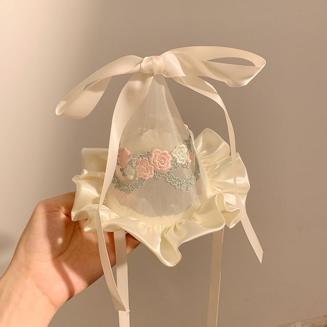 Party Ruffle Hat Embroidered