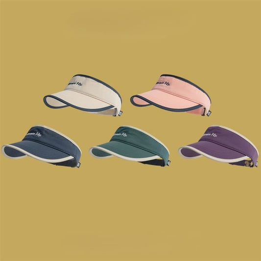 Visor Sun Embroidered Letter