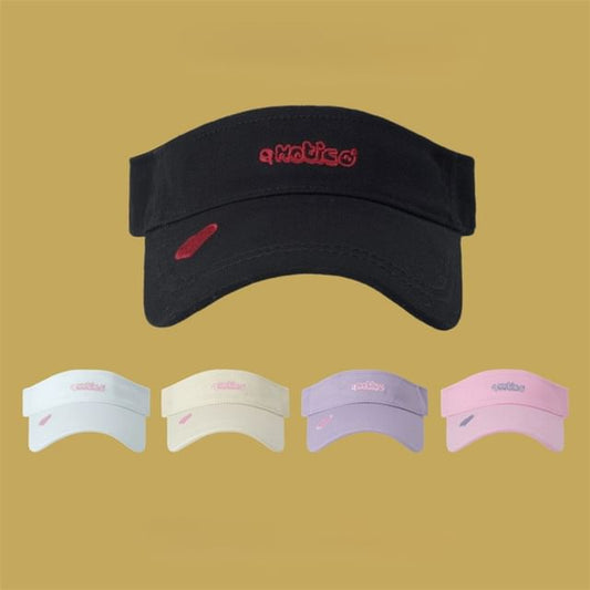 Embroidered Visor Letter Sun