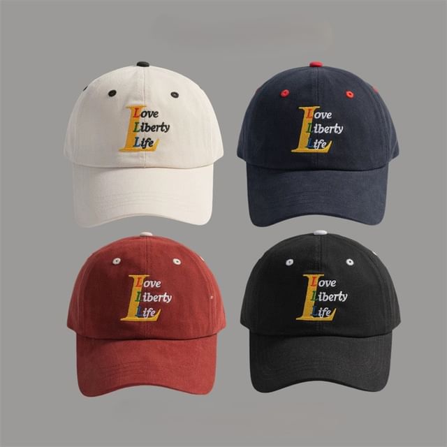 Letter Cap Embroidered Baseball