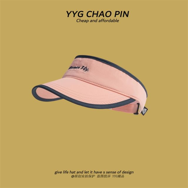 Visor Sun Embroidered Letter