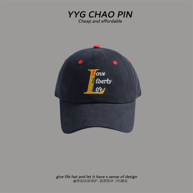 Letter Cap Embroidered Baseball