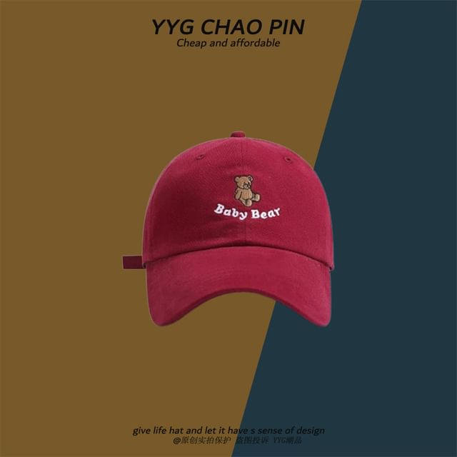 Bear Cap Baseball Embroidered