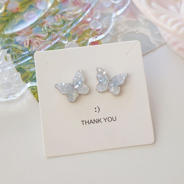 Earring Ear Crystal Clip-On / Butterfly Stud Faux