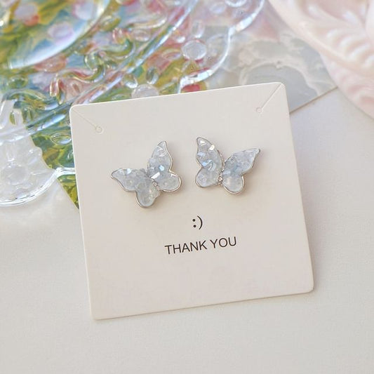 Earring Ear Crystal Clip-On / Butterfly Stud Faux