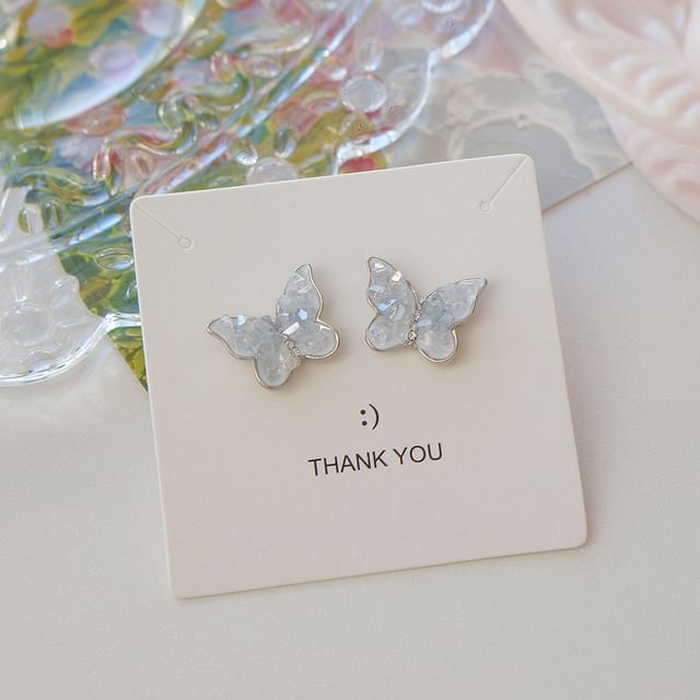 Earring Ear Crystal Clip-On / Butterfly Stud Faux
