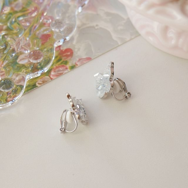 Earring Ear Crystal Clip-On / Butterfly Stud Faux