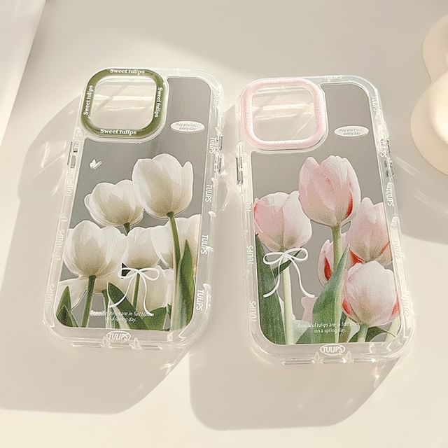 Mirrored Case Phone Tulip