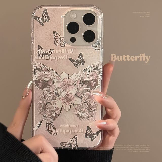 Phone Set Butterfly / Strap Case