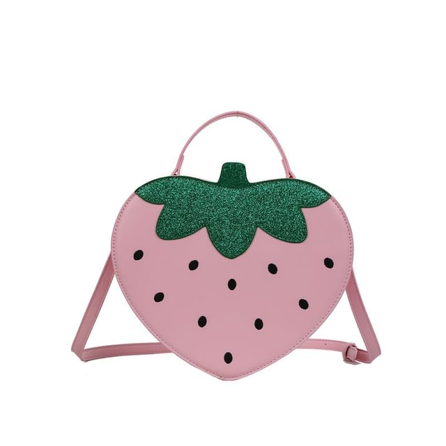Bag Crossbody Leather Strawberry Faux
