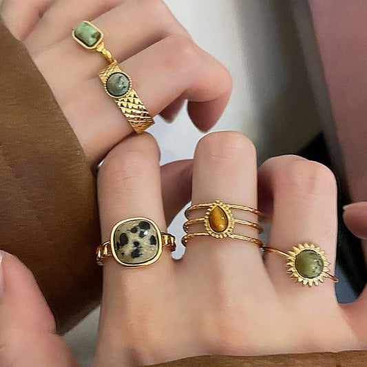 Ring Turquoise (Various Open Alloy Faux Designs)