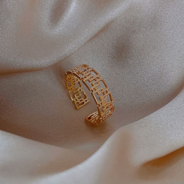 Ring Rhinestone Designs) Alloy Open Faux Gemstone (Various