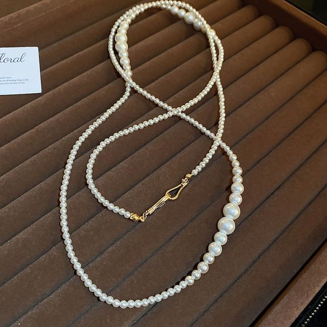 Layered Pearl Floral (Various Designs) Necklace / Faux