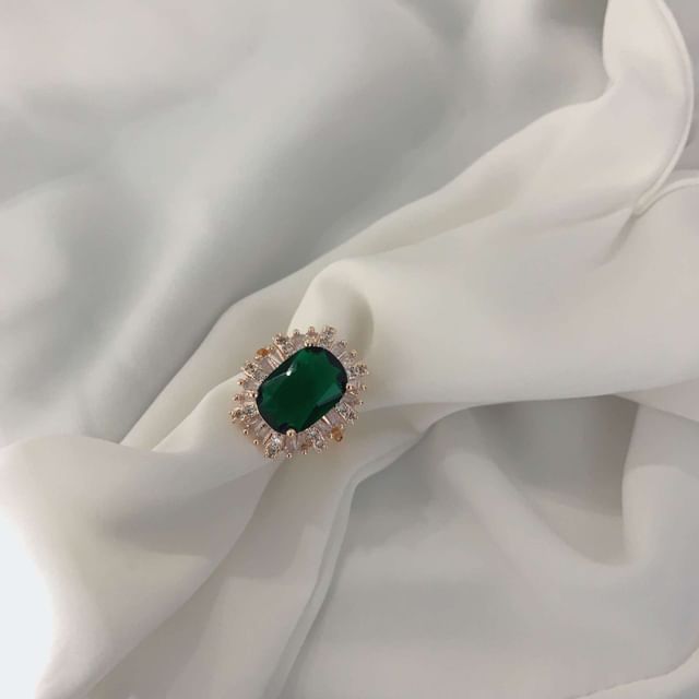 Designs) Rhinestone Open Alloy (Various Ring