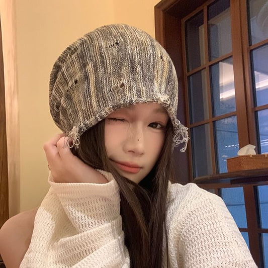 Beanie Distressed Frayed